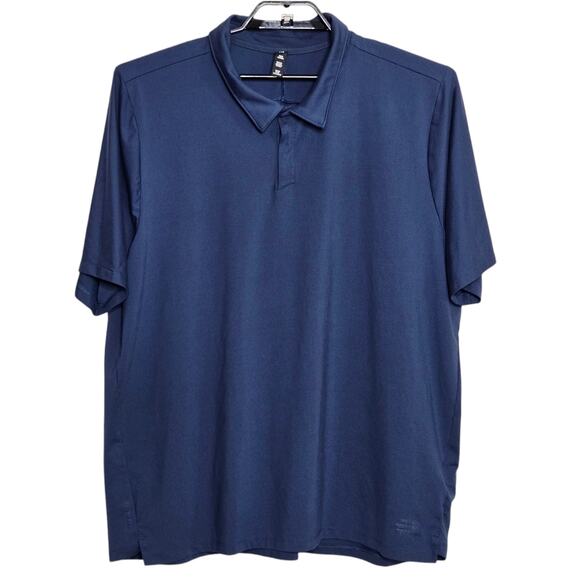 Mens The North Face Dune Sky Polo Size XXL Slate Blue Short Sleeve Snap - Picture 1 of 7